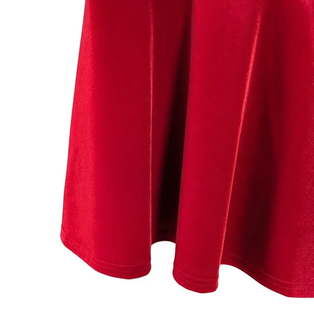 The Children's Place Velour Dress 18-24 Months Red Long Sleeve Festive Holiday